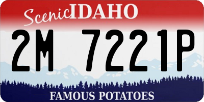 ID license plate 2M7221P