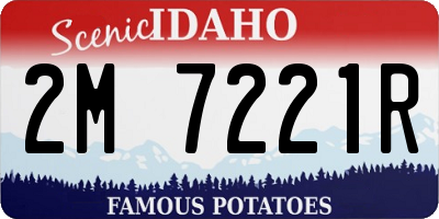 ID license plate 2M7221R