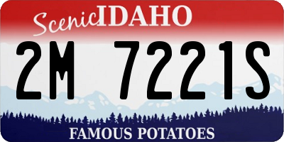 ID license plate 2M7221S
