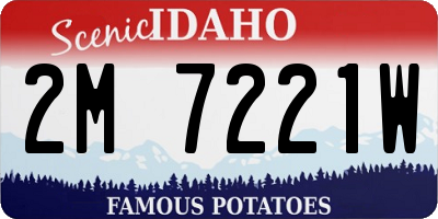 ID license plate 2M7221W