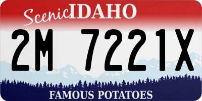 ID license plate 2M7221X