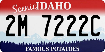 ID license plate 2M7222C