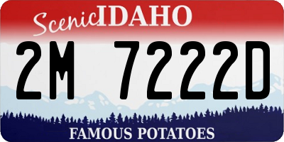 ID license plate 2M7222D