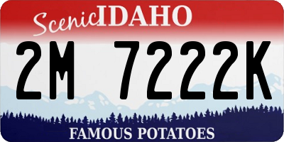 ID license plate 2M7222K