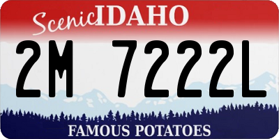 ID license plate 2M7222L