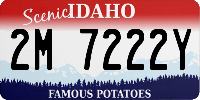 ID license plate 2M7222Y