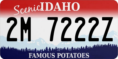ID license plate 2M7222Z