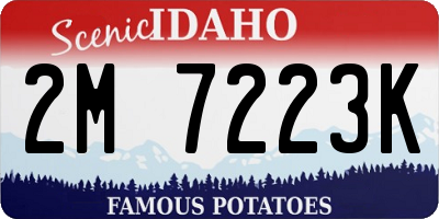 ID license plate 2M7223K