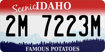 ID license plate 2M7223M