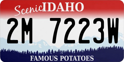 ID license plate 2M7223W