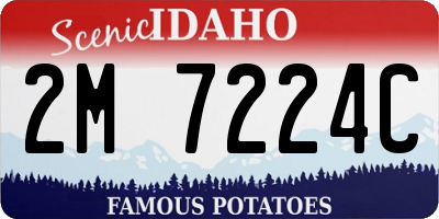 ID license plate 2M7224C