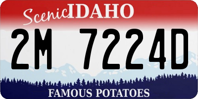 ID license plate 2M7224D