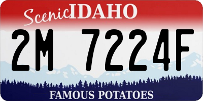 ID license plate 2M7224F