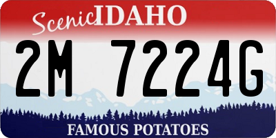 ID license plate 2M7224G