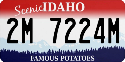 ID license plate 2M7224M