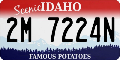 ID license plate 2M7224N