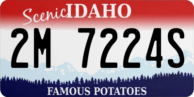 ID license plate 2M7224S