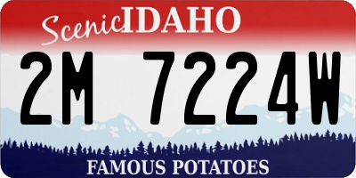 ID license plate 2M7224W