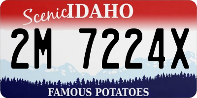 ID license plate 2M7224X