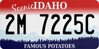 ID license plate 2M7225C