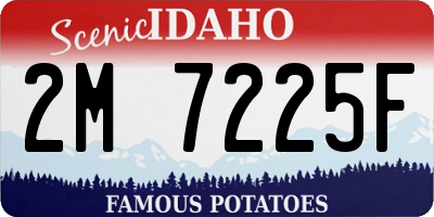 ID license plate 2M7225F