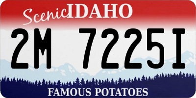 ID license plate 2M7225I