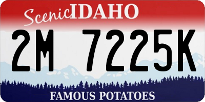ID license plate 2M7225K