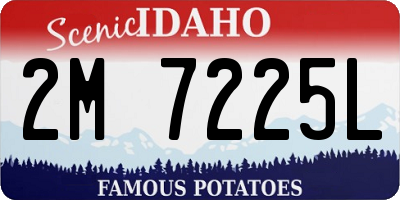 ID license plate 2M7225L