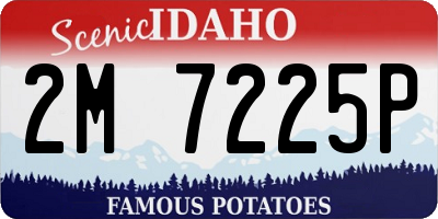 ID license plate 2M7225P
