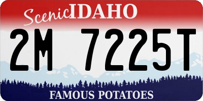ID license plate 2M7225T