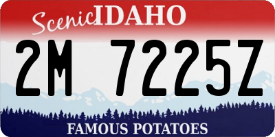 ID license plate 2M7225Z