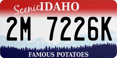 ID license plate 2M7226K