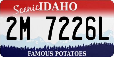 ID license plate 2M7226L