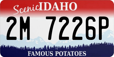 ID license plate 2M7226P