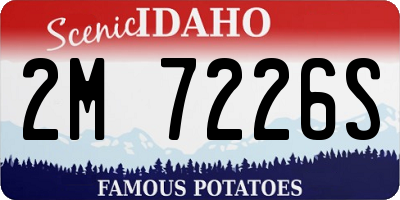 ID license plate 2M7226S