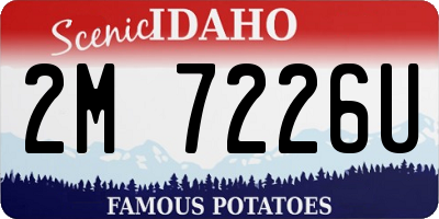 ID license plate 2M7226U