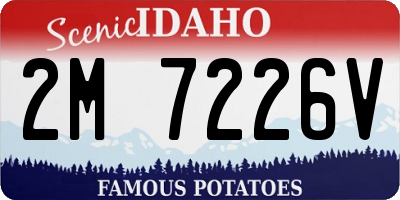 ID license plate 2M7226V