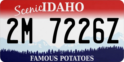 ID license plate 2M7226Z
