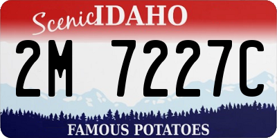 ID license plate 2M7227C
