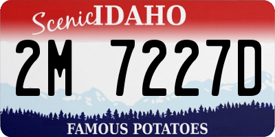 ID license plate 2M7227D