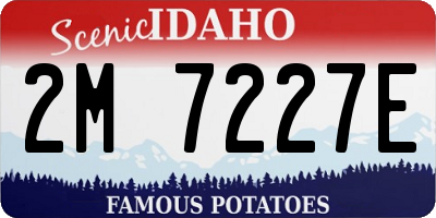 ID license plate 2M7227E