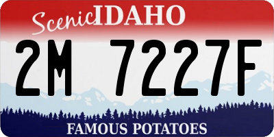 ID license plate 2M7227F