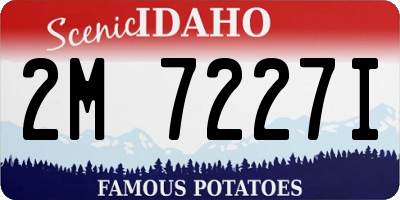 ID license plate 2M7227I