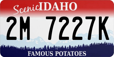 ID license plate 2M7227K