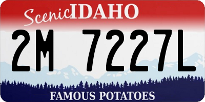 ID license plate 2M7227L