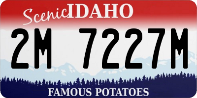 ID license plate 2M7227M