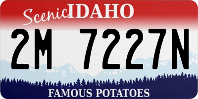 ID license plate 2M7227N
