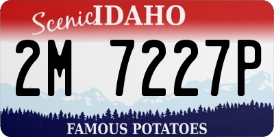 ID license plate 2M7227P