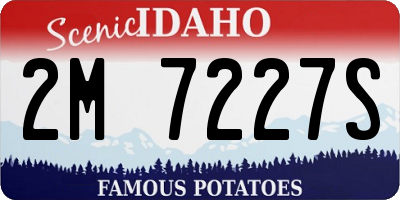 ID license plate 2M7227S