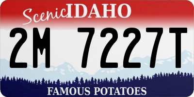 ID license plate 2M7227T